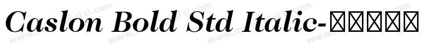 Caslon Bold Std Italic字体转换